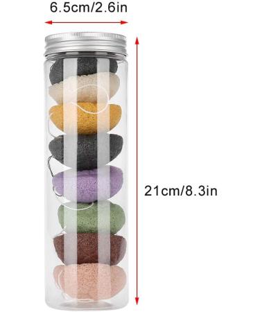 Konjac Wash Face Flutter Set - 8pcs Round Type Body Sponges for Deep Pore Cleansing and Exfoliation - Buy Online on GoSupps.com