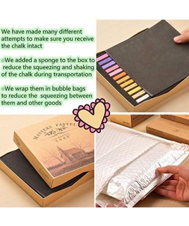 Non-Toxic Square Soft Pastels Set - 12 Colors | Artist Chalk Pastel Sticks for Art Drawing and Painting - Professional Quality - Buy Online on GoSupps.com