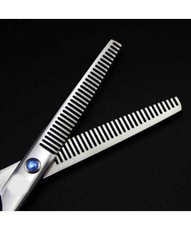 Hair Cutting Scissors Shears 6.0 Japan Steel Double Side Teeth Scissors Cut Barber Accessories Haircut Thinning Shear Hairdressing Tool Scissors Thinning only - Buy Online on GoSupps.com