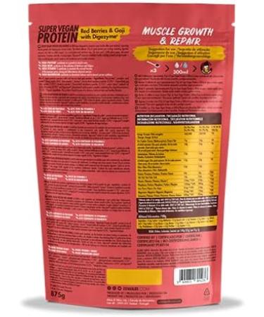 Super Vegan Red Fruit & Goji Protein with Digezyme (875g) - Buy Online on GoSupps.com