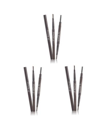 DRESSOOS 3pcs 2 1 Eyebrow Pencil Brush Eyebrow Pencil Waterproof Eyebrow Makeup Waterproof Eyebrow Pen Preamp