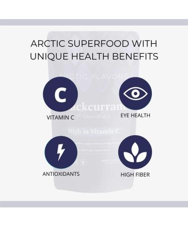Arctic Flavors Blackcurrant Powder 100% Sustainably Sourced Whole Blackcurrants from the Pure Nature of Finland High in Antioxidants and Vitamin C All-natural Superfood 85g 3.0oz - Buy Online on GoSupps.com