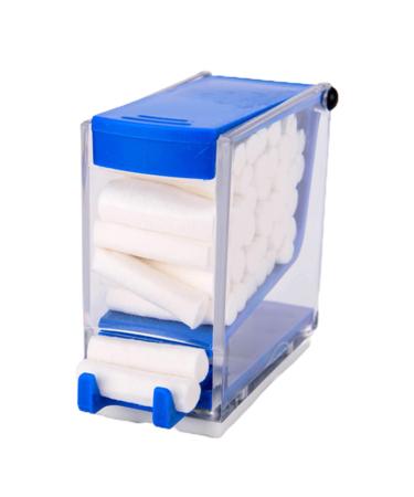 Press Type Holder Organizer Practical Cotton Roll Dispenser Lab Orthodontic Storage Box Durable ABS Dentist Cotton Roll Storage Box Holder Orthodontic Cotton Roll Dispenser Blue Press