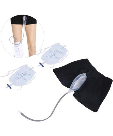 Urine Bag Incontinence Pants Silicone Adults Man Elderly Pee Bag Urinal Portable Reusable Travel Urine Collecting Pants Urine System Holder Bag with Two 500 Ml Urine Leg Bags (Size : Medium (69-92cm Medium (69-92cm)