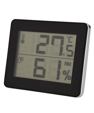 Digital interior hygrothermograph room-digital thermometer daily temperature moisture meter LCD display Humidometer Hygrothermographer with a return ruff function (black)