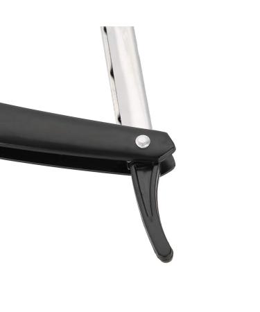 Professional Carbon Steel Hairdresser Razor - Classic Straight Edge Shaving Blade for Salon Use - Black Hair Cutting Tool - Buy Online on GoSupps.com