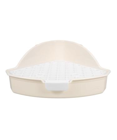 BESPORTBLE Rabbit Triangle Toilet Pet Litter Basin Pet Potty Guinea Pig Litter Tray Abs White 25.00X19.00X10.00CM White