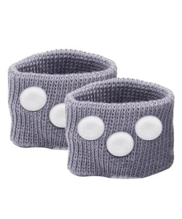 Yeesabella 2 PCS Travel Sickness Bands 3 Points Motion Sickness Wristbands for Kids and Adults Motion Sickness Bands-Anti Nausea Wristbands-Nausea Bands for Morning Car Travel Sea Sickness Grey