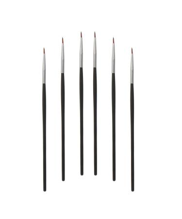 Eye Makeup Sable Eyeliner Brushes, 6 Pcs Ultra Fine Soft Sable Eyeliner Makeup Tools for Women to Accurately Apply Gel and Wet Powder