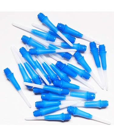 LSTYLE Dart Tips: Lippoint - 2BA Standard Thread - Plastic Soft Dart Points Dark Blue 2-Tone 2-Pack