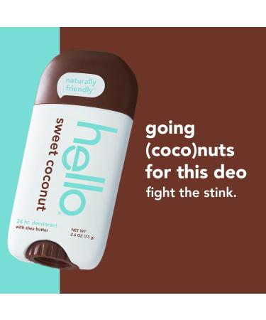 hello Sweet Coconut Deodorant With Shea Butter for Women + Men & Naturally Whitening Fluoride Toothpaste Natural Peppermint Flavor and Tea Tree Oil Peroxide Free - Buy Online on GoSupps.com