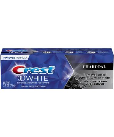 Crest 3D White Charcoal Teeth Whitening Toothpaste 2.7 oz (Pack of 3) - Whitens Teeth, Removes Stains, Freshens Breath - Buy Online on GoSupps.com