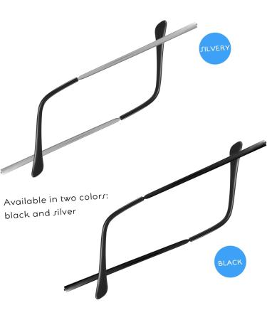 Lurrose Glasses Repair Set - 2 Pairs of Black Eyeglass Arms & Legs | Metal Sunglasses Bracket Accessories for Men & Women - Buy Online on GoSupps.com