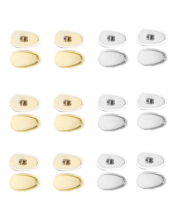 12 pairs glasses nose pads nose protection for glasses glasses pads for the nose glasses nose nose pads for self-adhesive nose pads myopia glasses in short-sighted silicone