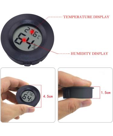 POPETPOP 2 Pack Digital Reptile Thermometer and Humidity Gauge Switchable Celsius Fahrenheit Lizard Spider Tortoise Terrarium Tank Hygrometer (Black Battery Included) - Buy Online on GoSupps.com