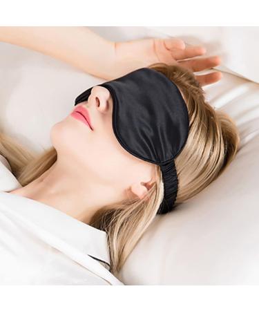 2 Pack Natural Silk Sleeping Mask | Adjustable Strap Soft Blindfold Eyeshade for Smooth Sleep - Buy Online on GoSupps.com