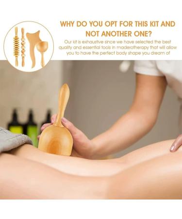 5 in 1 Maderotherapy Set - Anti-Cellulite Massage Device & Gua Sha Cup for Pain Relief & Skin Tightening - Buy Online on GoSupps.com