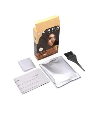 Henna Hair Color 30 Minute Enriched with Herbs Semi Permanent Powder - Natural Black Dye for Men & Women - Buy Online on GoSupps.com