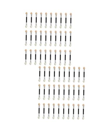 NOLITOY 100 Pcs Eye Shadow Brush Aluminum Tube Sponge Miss 7.5X0.5cmx2pcs As Shownx2pcs