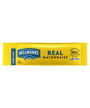 Hellmann's Real Mayonnaise Stick Packets Easy Open Made with 100% Cage Free Eggs Gluten Free 0.38 oz Pack of 210