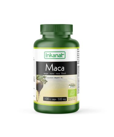 BioMaca Black 500 mg 100 vegetable capsules INKANAT Energy Vitality and Hormone Balance