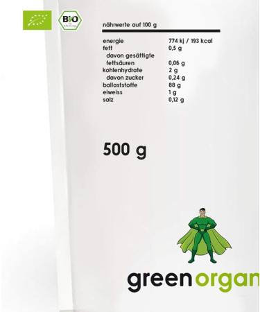 Organic Psyllium Husks 99% Purity Top Quality Low Carb Gluten Free Vegan High Fiber Superfood Organic 500g Bag - Buy Online on GoSupps.com