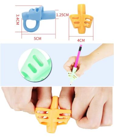 13-Piece Silicone Ergonomic Writing Aid Set | Pencil Grip & Posture Correction Tool for Children & Students | Ideal for Special Needs - Buy Online on GoSupps.com