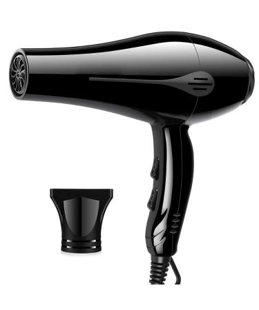 2000W Hhigh-Power Dc Motor Blue Negative Ion Hair Dryer Home High Power Hair Dryer Hotel Hair Dryer/Blue (Black)