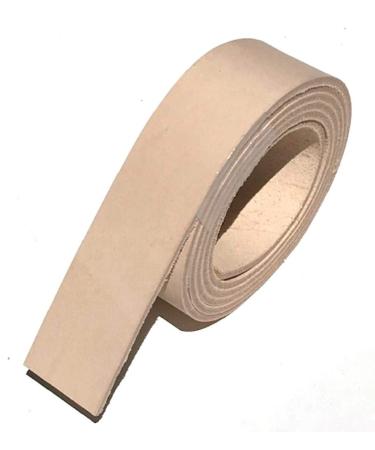 Dangerous Threads Natural Veg Tan 8/9 Ounce Leather Belt Blank, Long Strip 1.5" x 60"