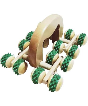 Massage Roller 16 Wheels - Manual Shoulder Pain Relief & Beauty Tool - Blue | International Shipping Available - Buy Online on GoSupps.com