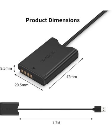 Knadgbft -13L Dummy Battery with USB-A Power Adapter DC Coupler for G7X2 G7X3 G5X2 G9X2 G1X3 G5X G9X SX620 SX720 SX730 - Buy Online on GoSupps.com