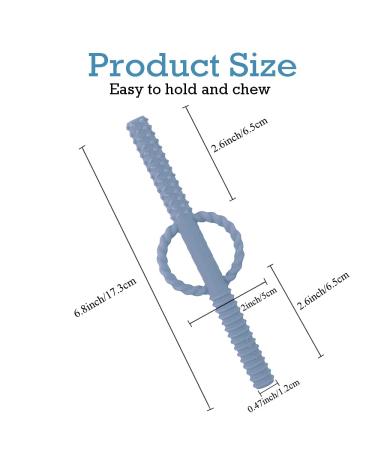 INTATIKOO Baby Hollow Teether Tubes | Soft & Durable Teething Straws | BPA Free & Easy to Clean | for Babies 0-18 Months | Deep Blue, Khaki, Beige, Green - Buy Online on GoSupps.com