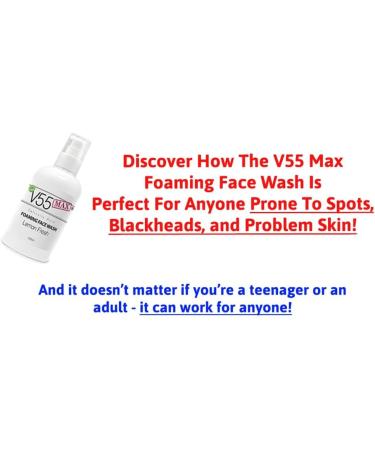 V55 MAX Salicylic Acid Face Wash for Pimples Blackheads Blemishes Skin Problems - Suitable and Safe for Acne Prone People - Paraben FREE - 250ml - Buy Online on GoSupps.com