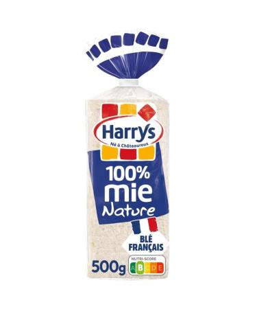 Epicerie HARRYS – 100% Mie Bread De Mie Without Crust Nature 500 g – Pack of 4 – Sold as a Lot