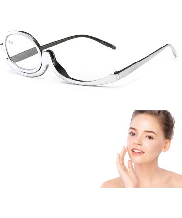 Buy Stylish Foldable Makeup Reading Glasses for Women - Presbyopia Visual Aid & Magnifying Silver Eyewear - Buy Online on GoSupps.com