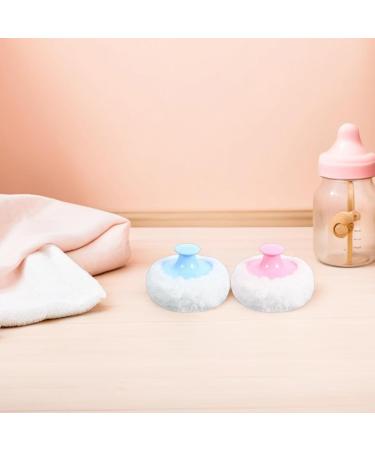 Vaguelly Lot de 6 houppettes douces pour b b : applicateur de maquillage en peluche pour le corps des nourrissons coussinet rond pour poudrer - houppette douce pour estomper - Buy Online on GoSupps.com