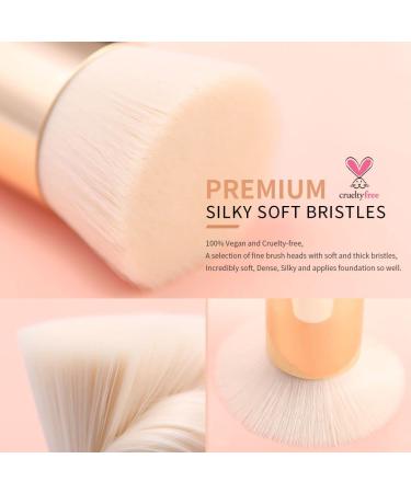 Docolor Flat Top Kabuki Foundation Brush - Premium Synthetic Makeup Tool for Flawless Application - Pink - Buy Online on GoSupps.com