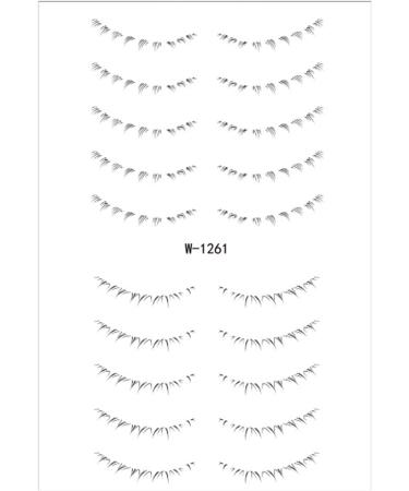 Lower Eyelash Stickers | Stick On Lower Eyelash Sticker Lash Sticker Water Transfer Ladies Lower False Eyelashes Lower Eyelash Sticker Fake Eyelashes for Girls W-1261 - Buy Online on GoSupps.com