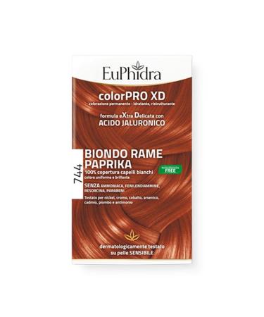 Euphidra Colorpro Xd - Permanent Coloring 744 Copper Blonde Paprika