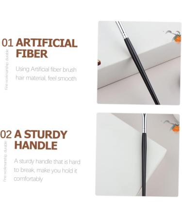 Baluue 2pcs Eyebrow Brush Flat Eyeliner Brush Concealer Brush Flat Tapered Brush Angled Brush Wood - Buy Online on GoSupps.com