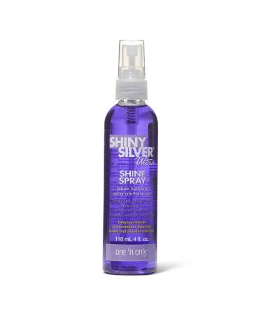 One 'n Only Shiny Silver Ultra Shine Spray  Restores Shiny Brightness to White  Grey  Bleached  Frosted  or Blonde-Tinted Hair  Instantly Revitalizes Dry Hair  Prevents Color Fading  4 Fl. Oz