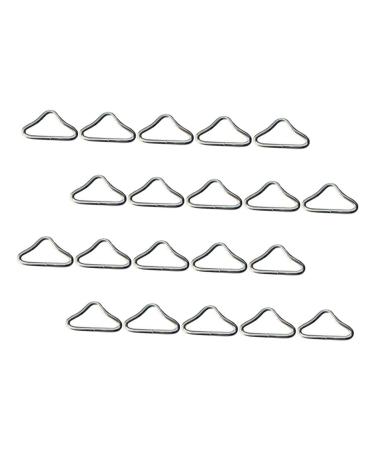 BIUDECO 22pcs Special Ring for Trampoline Outdoor Trampoline Metal Parts for Skywalker Trampoline Parts Metal Triangle Ring Buckle Connectors Trampoline Supplies Trampoline Buckle Rings L Silver 4.3X2.6CM