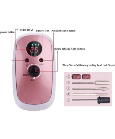 Electric Nail Files Portable 25000 RPM Rechargeable Nail Remover Manicure Pedicure Set Nail Buffer Manicure Pedicure Polishing Tools - Buy Online on GoSupps.com