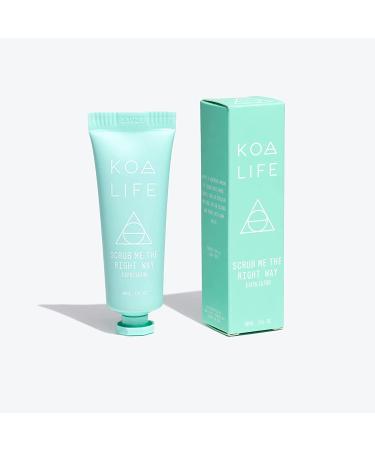 Koa Life Exfoliating Face Scrub - Vegan Eucalyptus & Coconut Shell Scrub for Sensitive Skin - 15ml - Buy Online on GoSupps.com