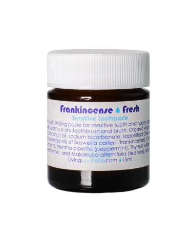 Living Libations - Organic/Wildcrafted Frankincense Fresh Sensitive Toothpaste (0.5 oz | 15 mL) 0.51 Fl Oz (Pack of 1)