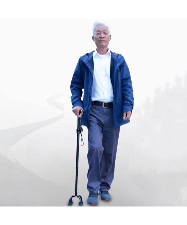 Forearm Crutches Ergonomic Handles Comfortable Grip and Wear-Resistant Non-Slip Walking Cane for Elderly LED Lights Height Adjustable Balanced Walker Selfless dedication - Buy Online on GoSupps.com