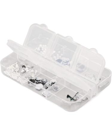 3D Black White Flower Nail Charms Nail Glitter Charm Rhinestones Ornaments Nail Art Decorations Glitter Accessories for DIY Craft Nail Art Design Manicure Decor - Buy Online on GoSupps.com