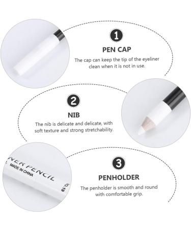 Healvian 24pcs Eyeliner Pencil Makeup Tools Glitter Eyeliner Liquid Glitter Eyeshadow Woman Wooden Pole White - Buy Online on GoSupps.com