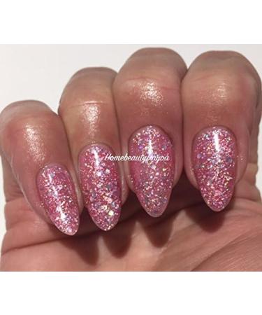 Bluesky Gel Nail Polish PINK GLITTER Baby Pink Blossom Glitter Diamond Sparkle BLZ44 UV LED Soak Off 10ml - Buy Online on GoSupps.com