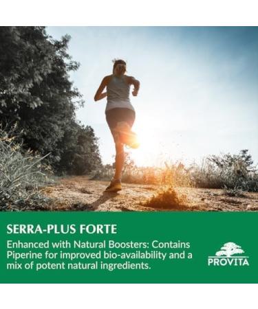 Serra Plus Forte - Anti-inflammatory Support by Provita |Serrapeptase 120 000 Curcumin Bromelain | Proteolytic Enzymes | Helps Reduce Pain Swelling & Inflammation | 60 Capsules 60 count (Pack of 1) - Buy Online on GoSupps.com